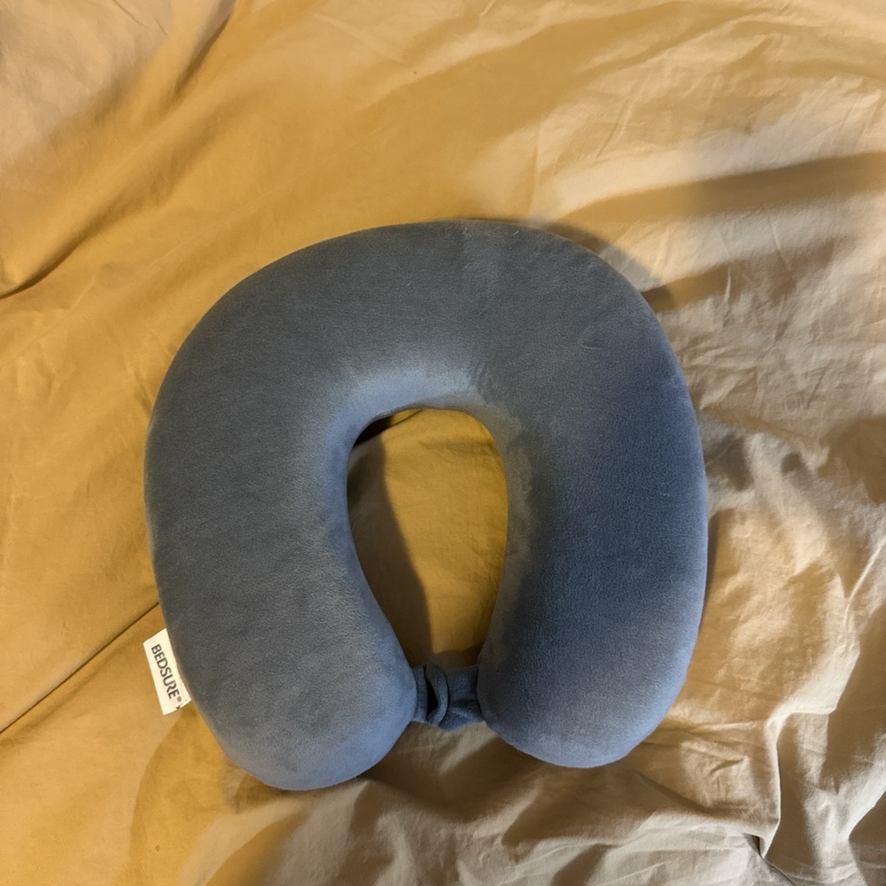 unused memory foam travel neck pillow